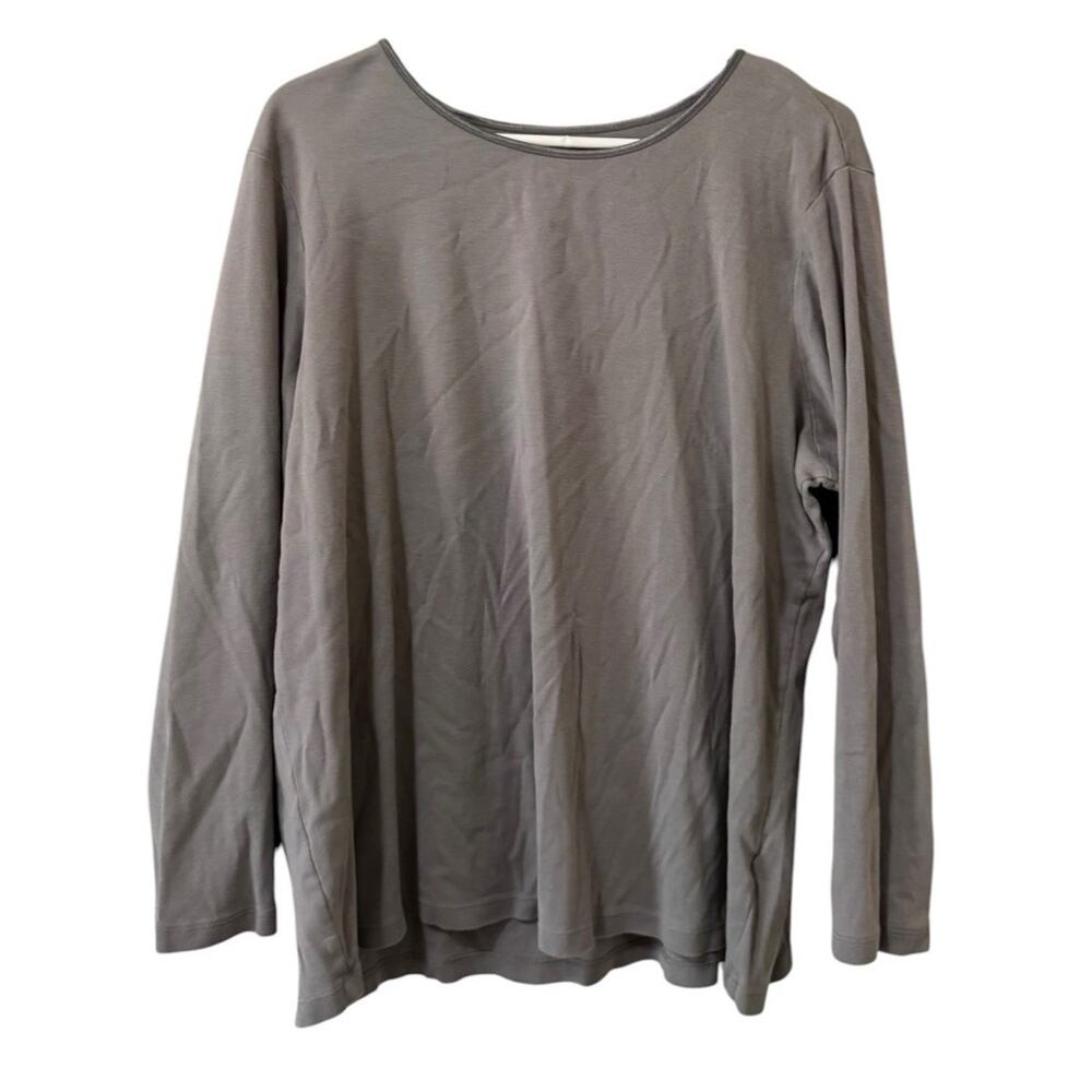 CJ Banks Layer Your Look Women Size 2X Long Sleeve Cotton Shirt Casual Relaxed
